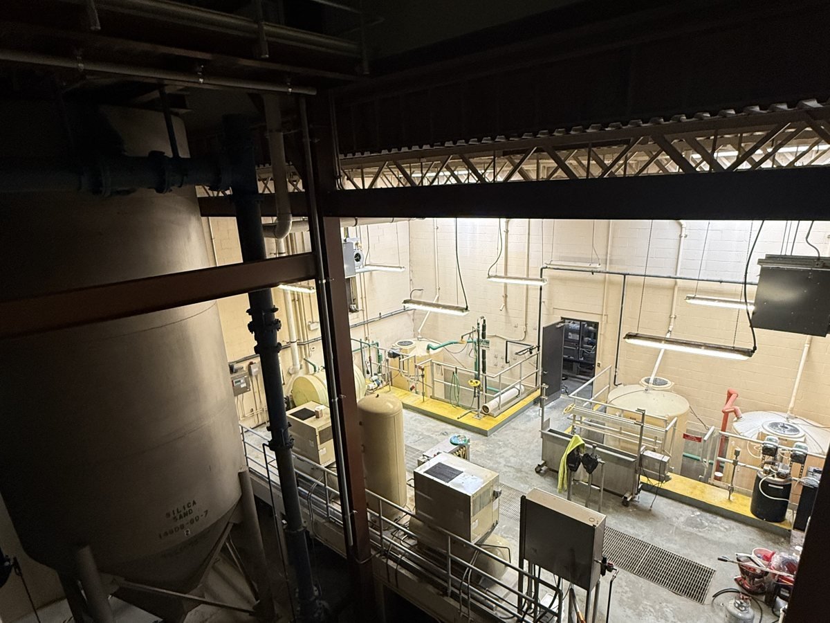 Interior of a water treatment plant