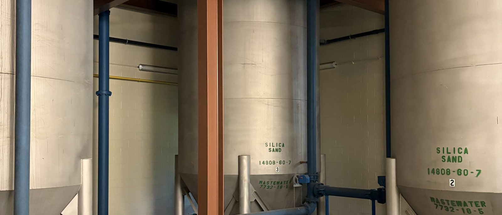 Water treatment plant filter tanks
